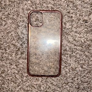 Rose gold clear I phone 11 case